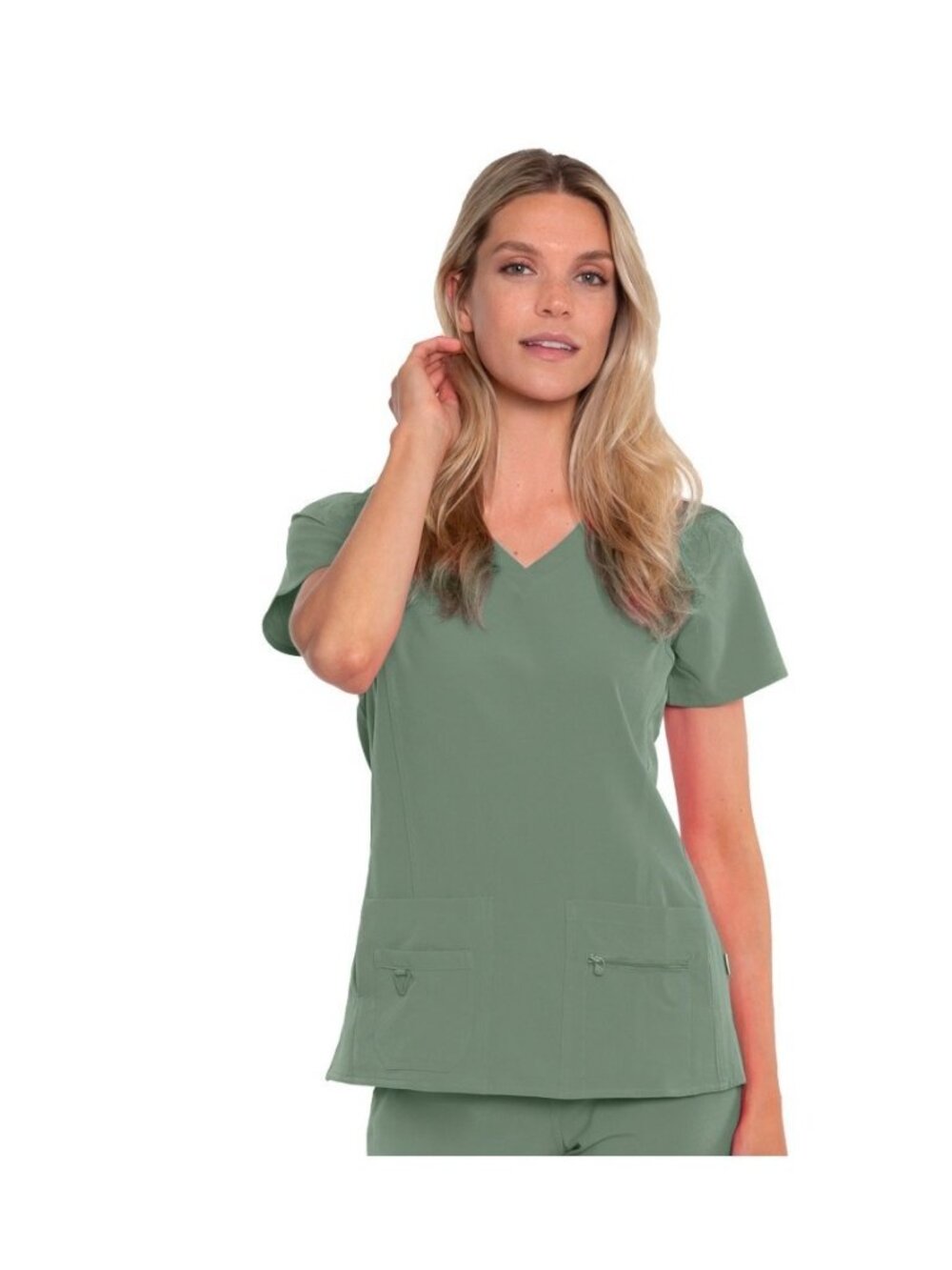 MED COUTURE Activate 4-way Women’s Multi Pocket Scrub Top 8416 -Olive -XS